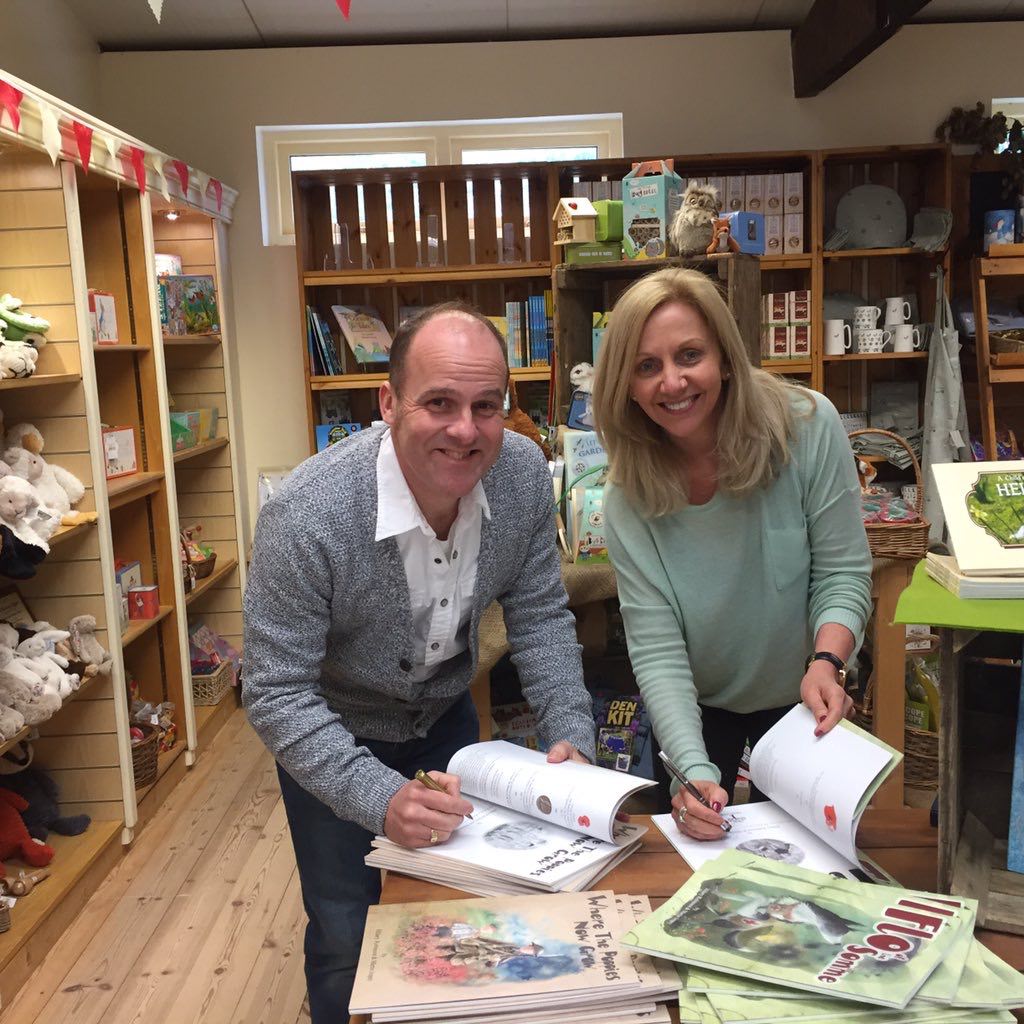 Signing copies of Flo Of The Somme at Heligan, Cornwall.