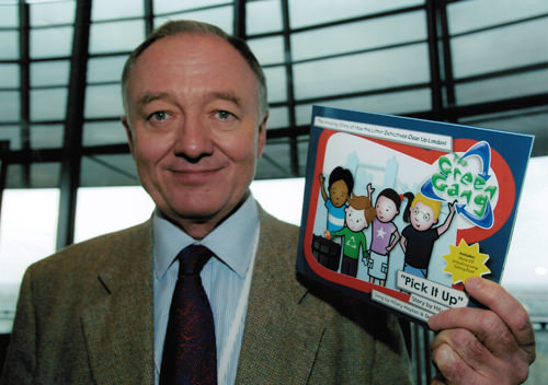 Ken Livingstone, Mayor of London, at the launch of Pick it up!.